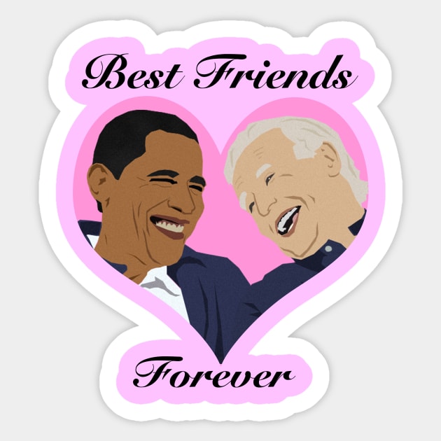 Obama and Joe Bffs Sticker by Shittycartoons